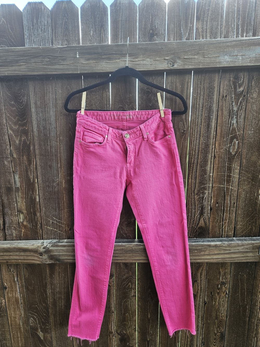 kate spade Hot Pink Cropped Slim Jeans